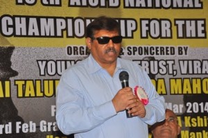 Mr. Charudatta Jadhav giving his speech